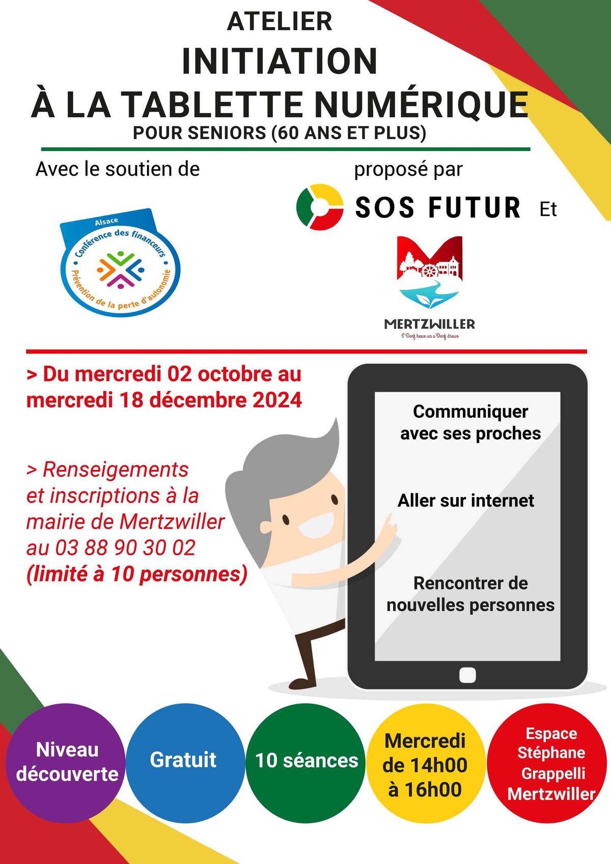 Atelier initiation \u00e0 la tablette num\u00e9rique pour les seniors (60 ans et +) (COMPLET)