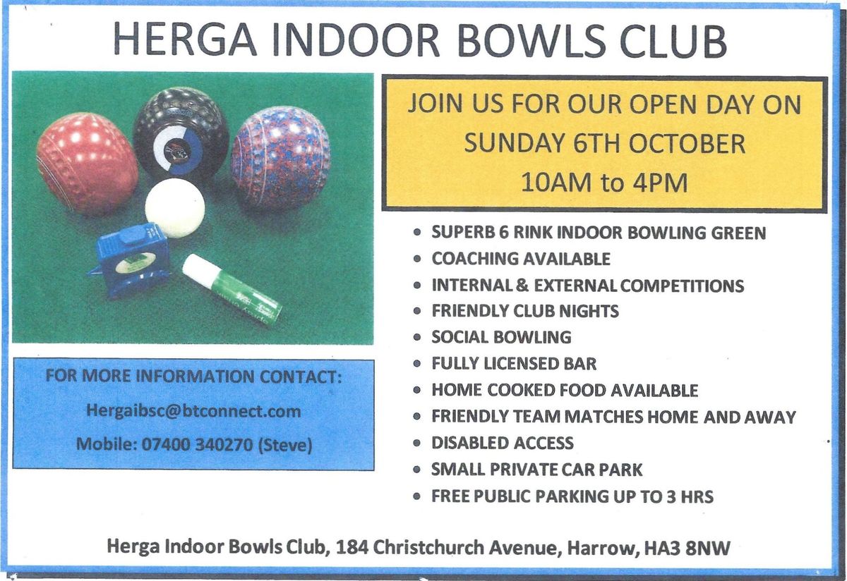 Indoor Bowls open day