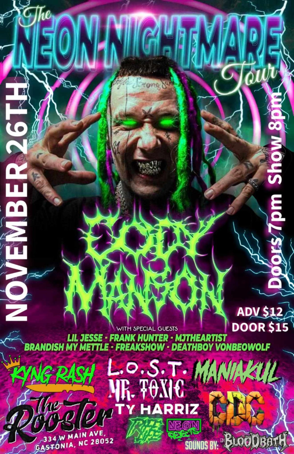 Cody Manson: Neon Nightmare Tour