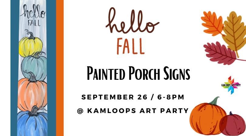 Hello Fall - Painted Porch Signs 