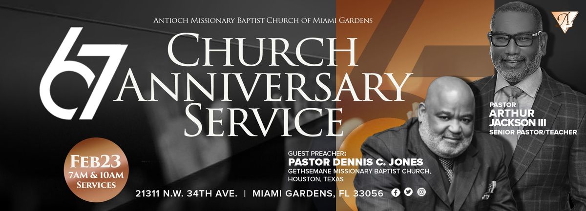 Antioch 67TH Church Anniversary Services