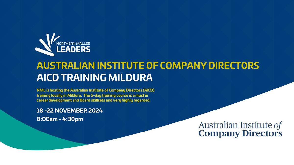 AICD Training Mildura - Australian Institute of Company Directors