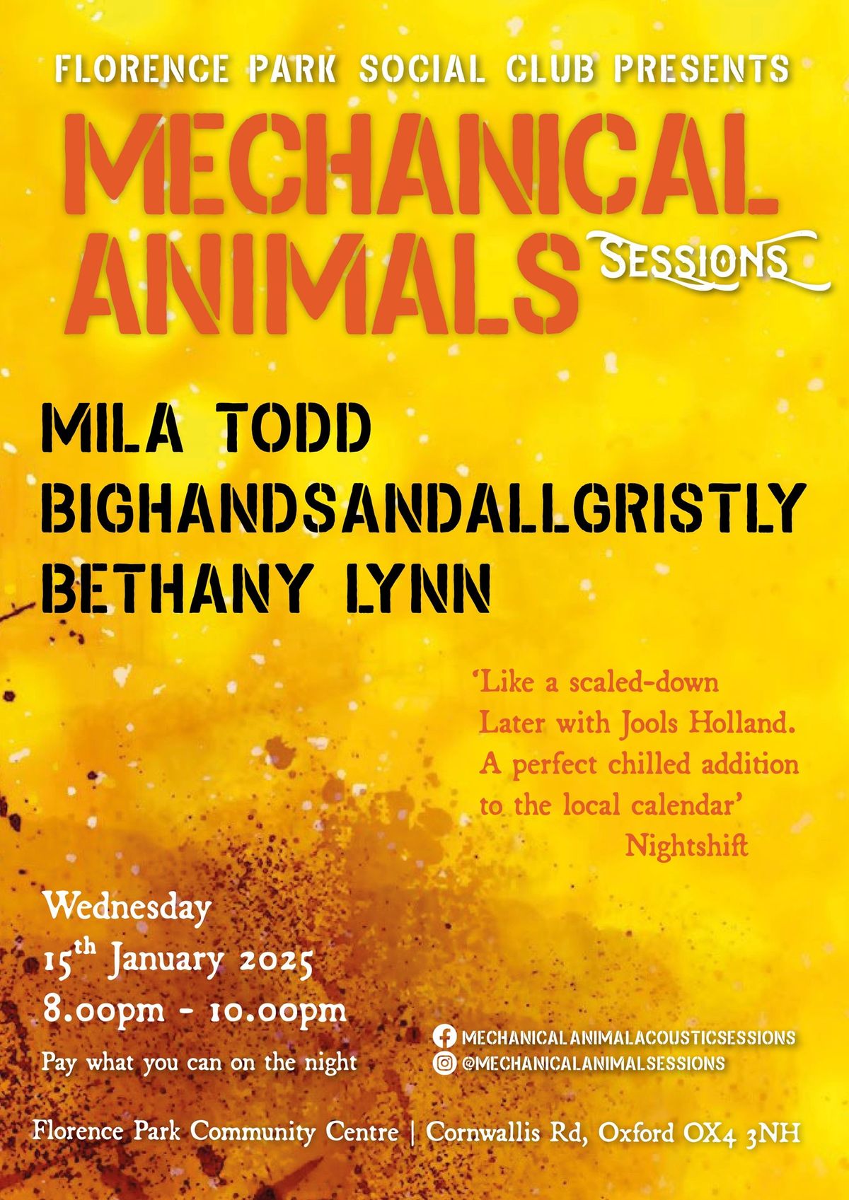 Mechanical Animals Sessions - Vol 8:  Mila Todd\/ bighandsandallgristly \/ Bethany Lynn