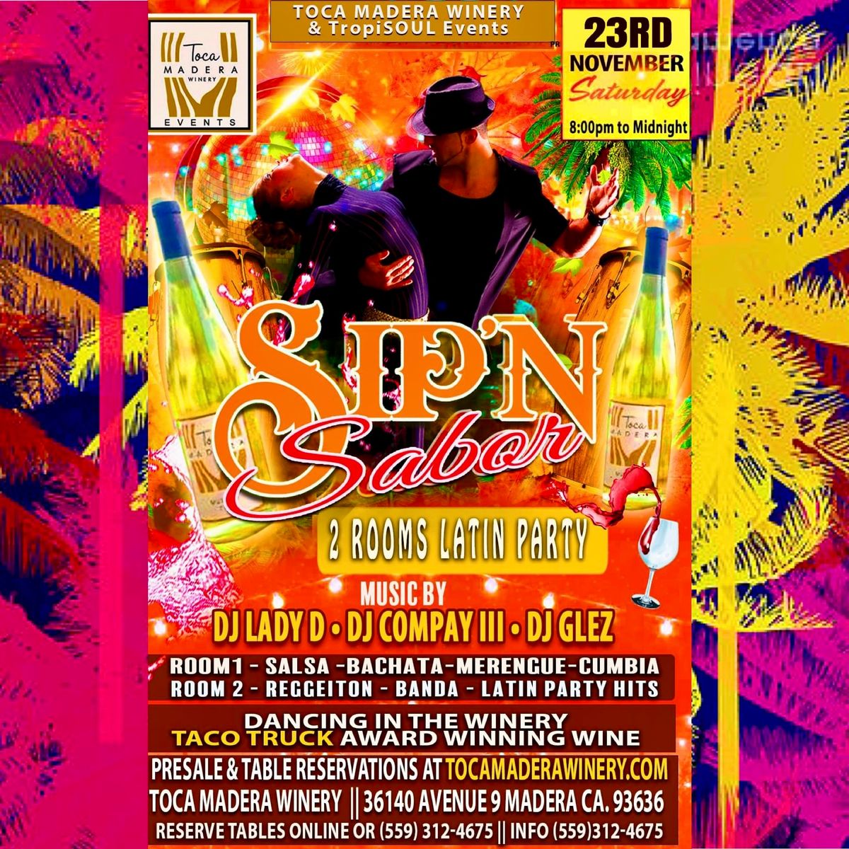 Sip n Sabor 2 Room Latin Party - Nov