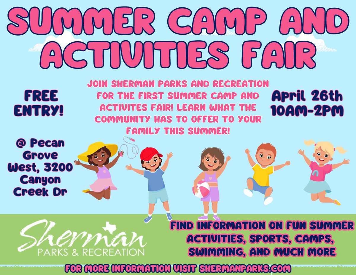 Sherman Parks and Recreation Summer Camp and Activities Fair