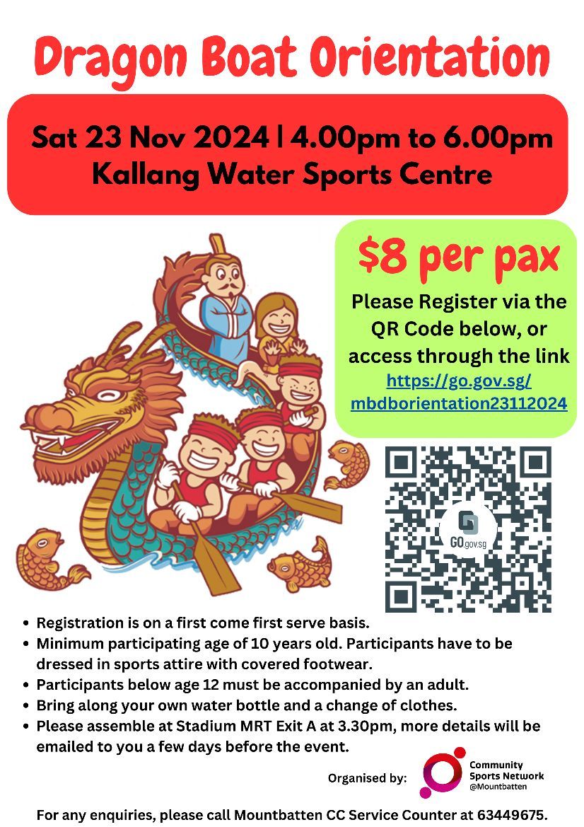 Mountbatten Dragon Boat Orientation Programme (November)