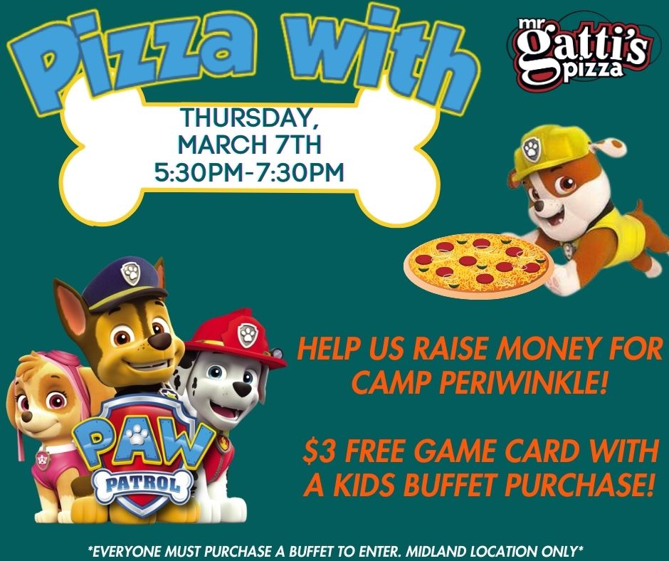 PAW Patrol is BACK at Mr. Gatti's Pizza Midland! 