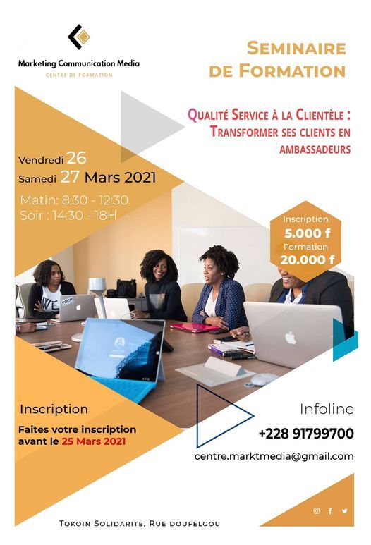 Seminaire De Formation Transformer Ses Clients En Ambassadeurs Tokoin Cassablanca Porto Novo 26 March To 27 March