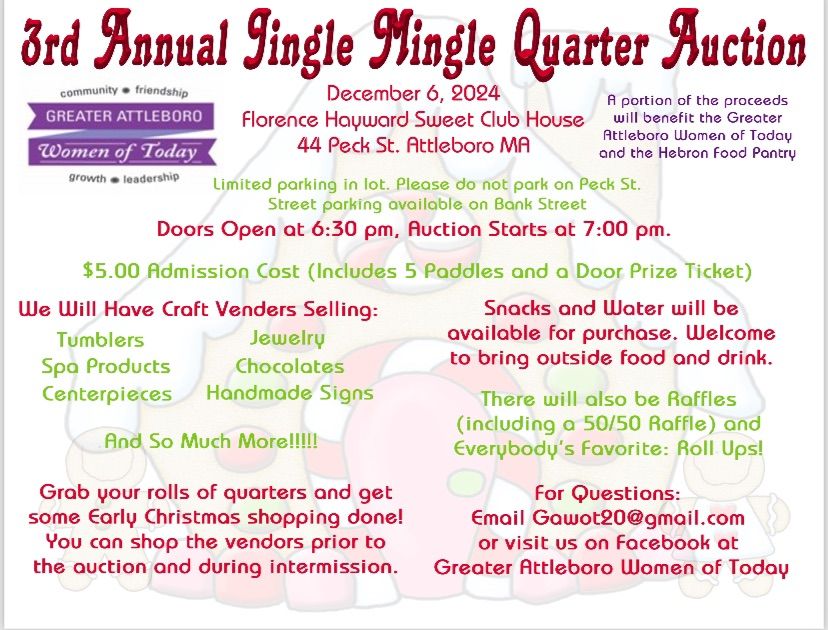 3rd Annual Jingle Mingle Quarter Auction