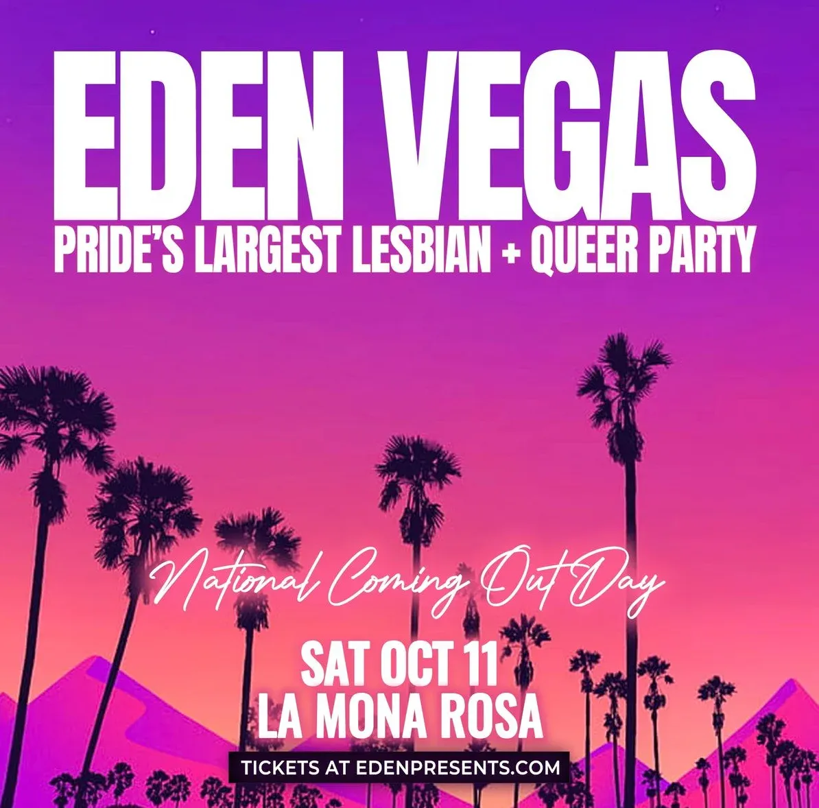Eden Vegas Pride Lesbian + Queer Party