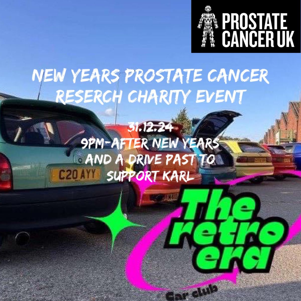 The retro era presents new years prostrate cancer charity meet