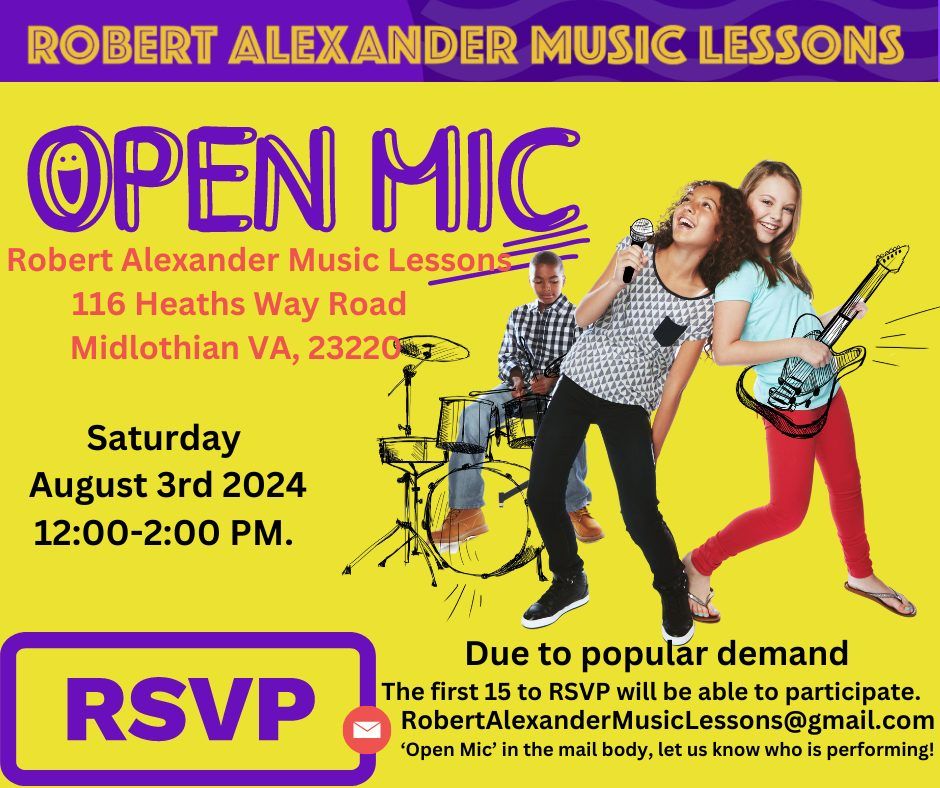 Open Mic at Robert Alexander Music Lessons