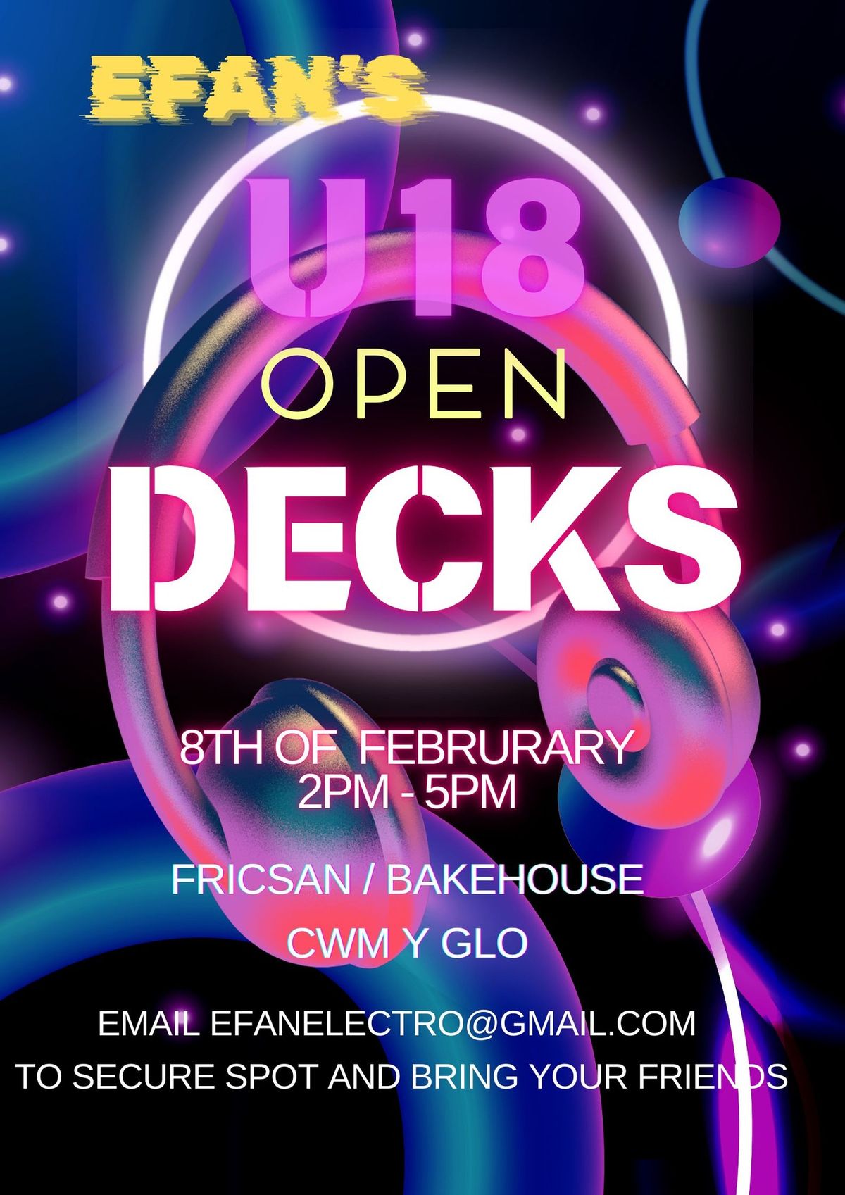 U18 Open Decks at Fricsan Cwm Y Glo