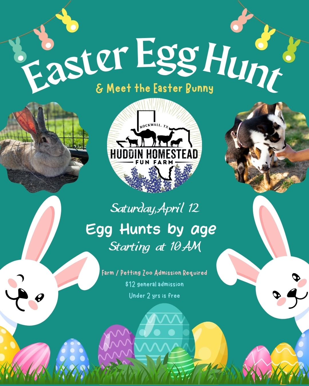 Easter Egg Hunt & Meet the Easter Bunny at the Farm