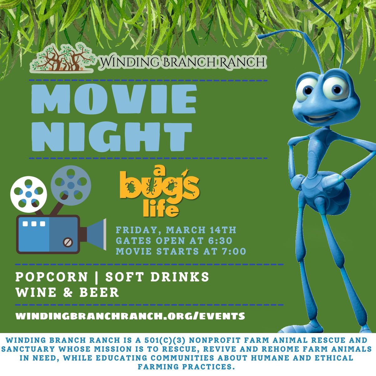 Movie Night at WBR: A Bug's Life