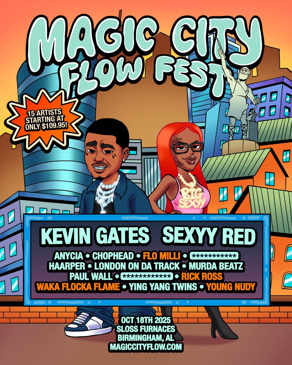 Magic City Flow Fest: Kevin Gates  Sexyy Red  Flo Milli  Paul Wall & Rick Ross
