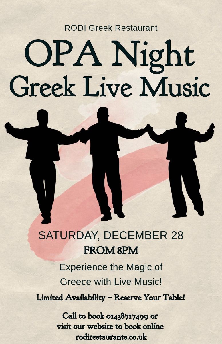 OPA Night Greek Live Music