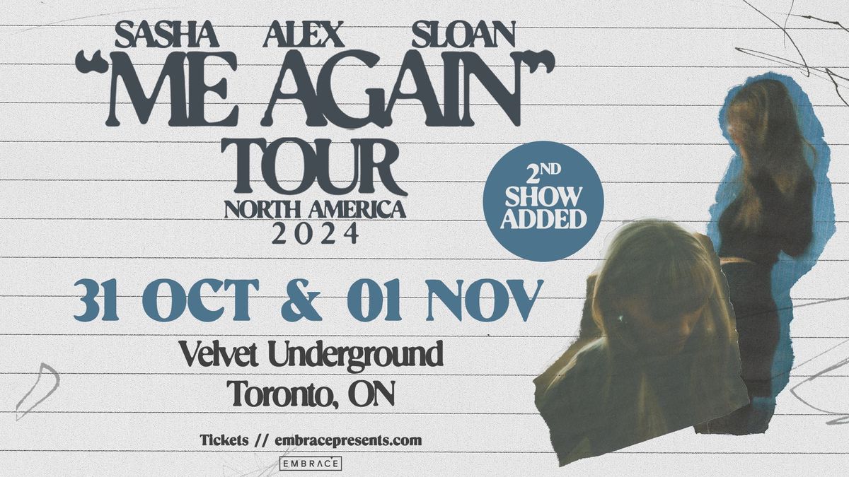 Sasha Alex Sloan @ Velvet Underground | November 1st