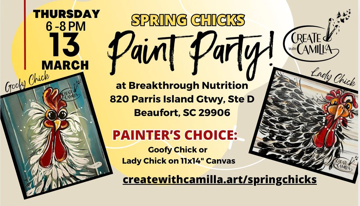 Spring Chicks Paint Party 3\/13