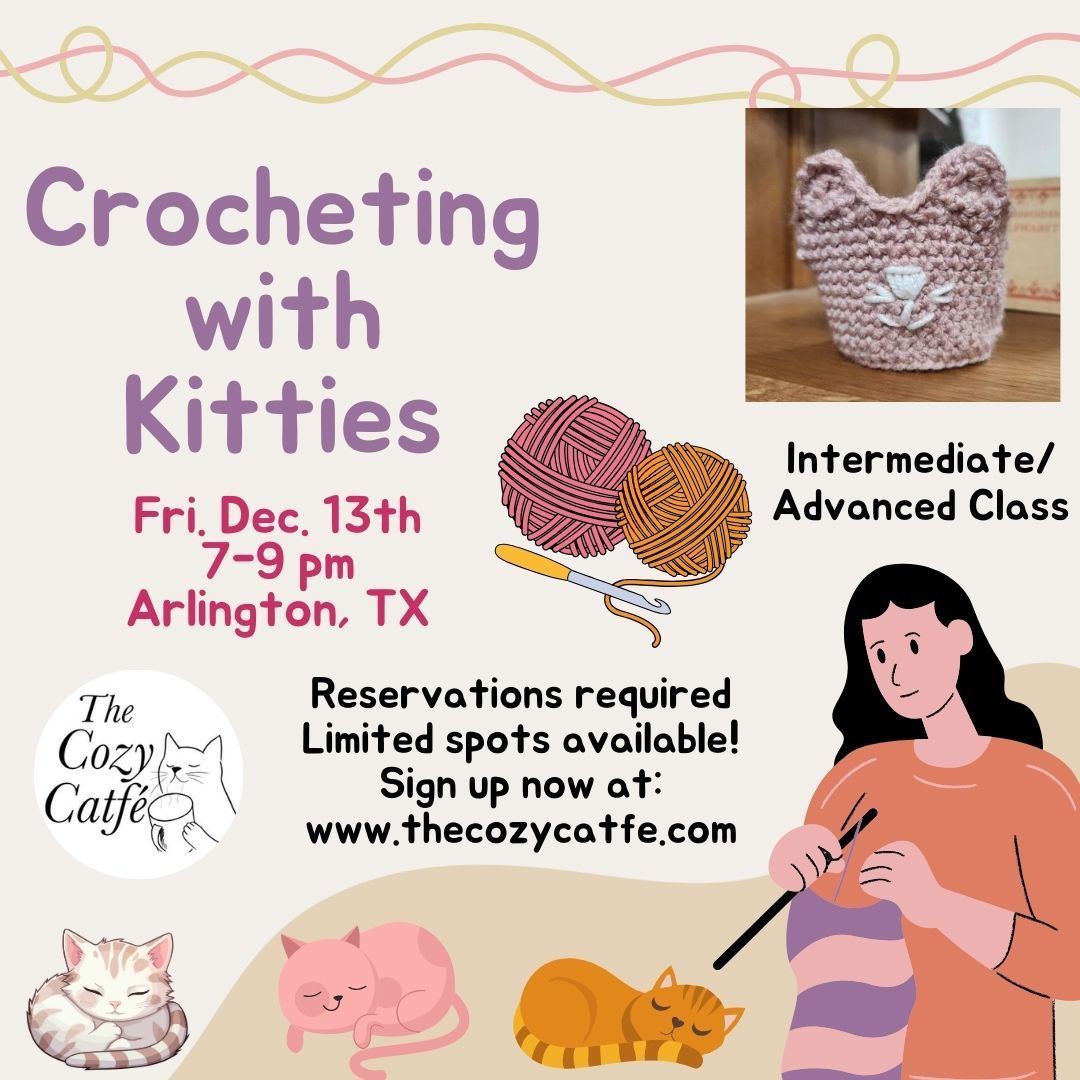 Crocheting with kitties December