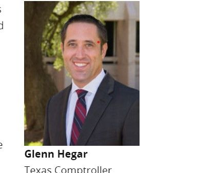 Lunch Mtg W/TX Comptroller Glenn Hegar - Update On The Office & State ...