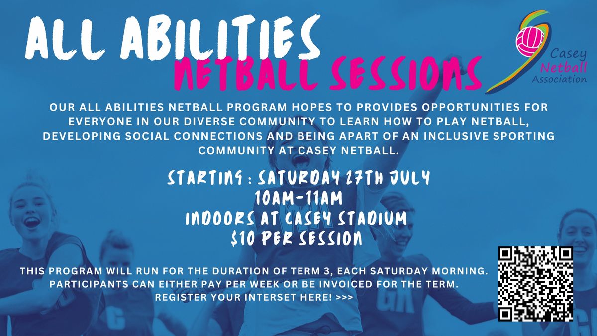 All abilities netball session - Casey NA