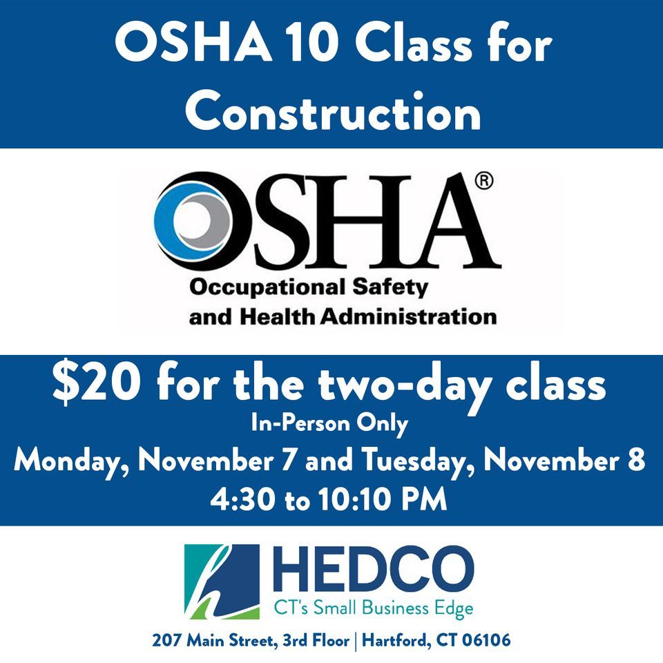 OSHA 10-Hour Construction Training Class