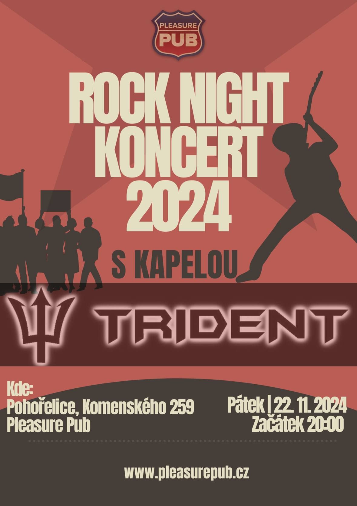 Rock night koncert s kapelou Trident