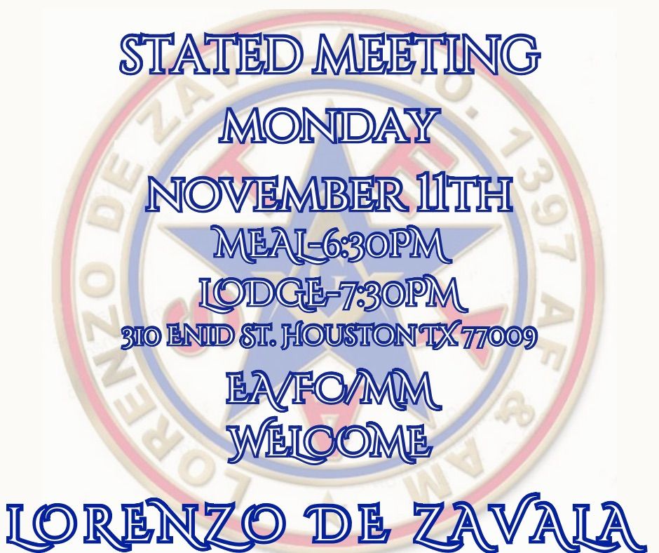 NOVEMBER STATED MEETING