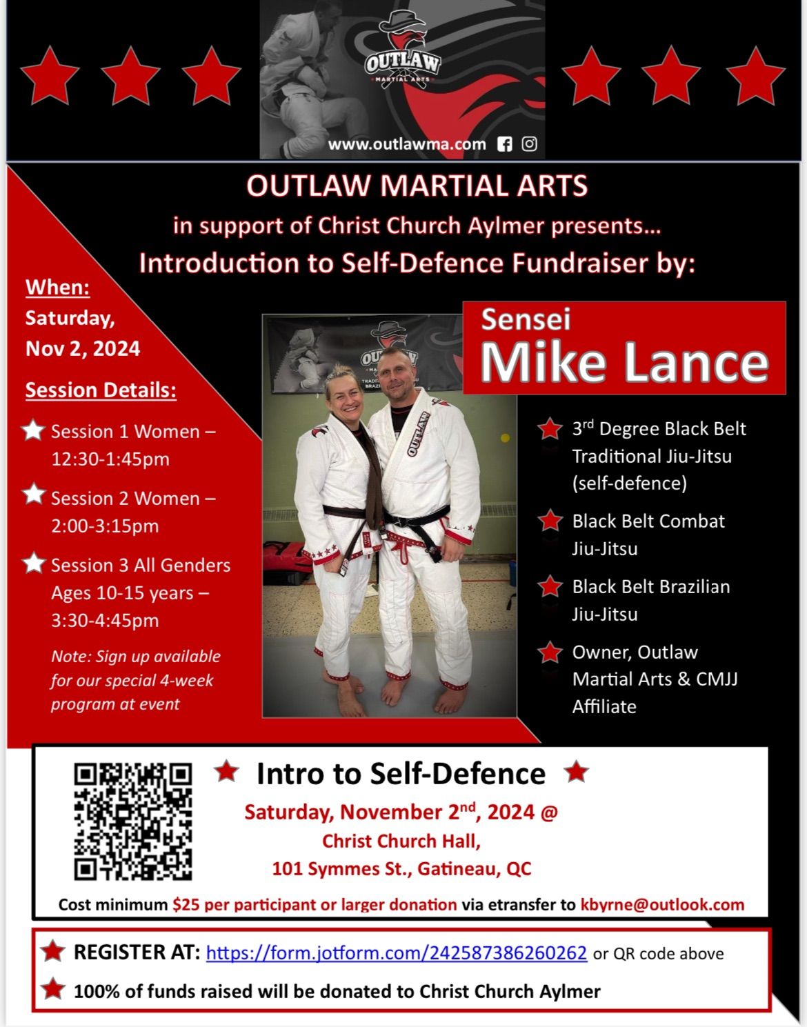 Self-Defence Fundraiser in partnership with Outlaw Martial Arts \ud83e\udd4b 