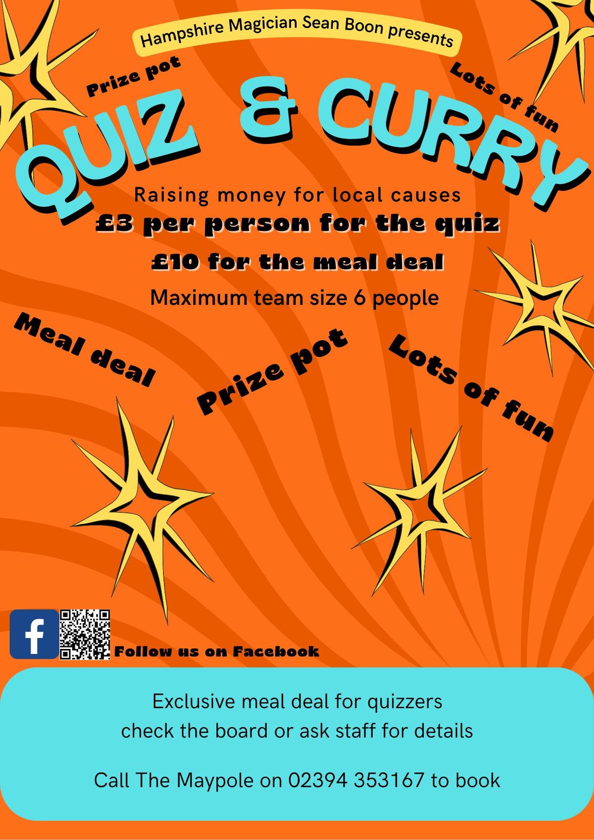 Quiz and Curry Night.