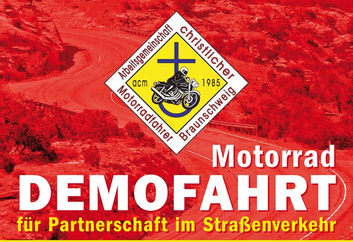 Motorrad-Demofahrt mit Verkehrssicherheitstag