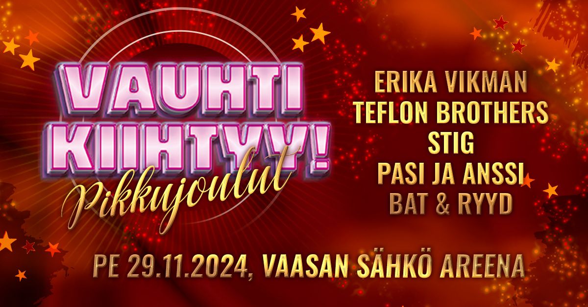 Vauhti Kiihtyy Pikkujoulut - Vaasa 29.11.2024