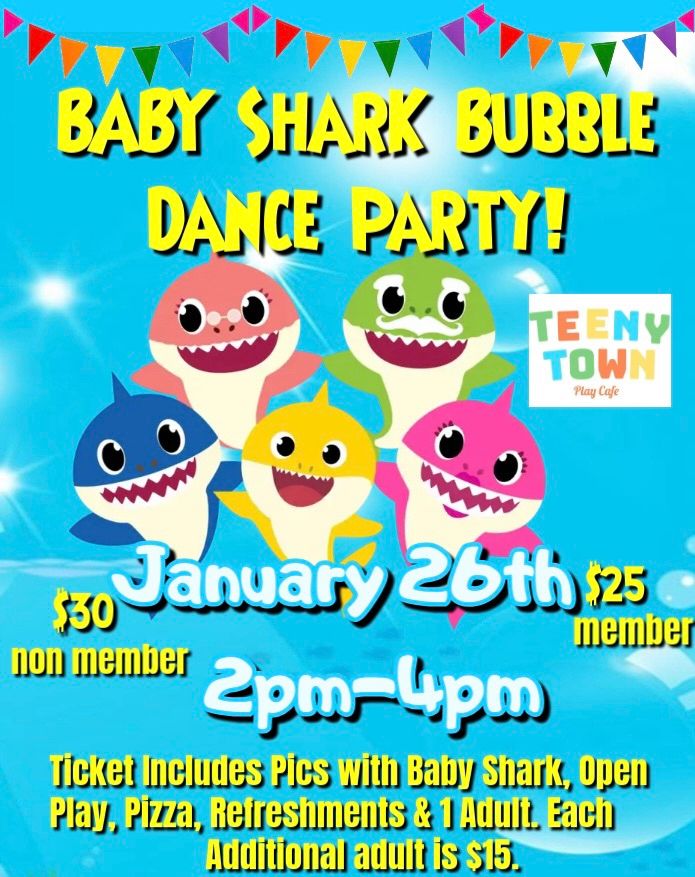 Baby Shark Bubble Dance Party!\ud83e\udee7\ud83c\udf55