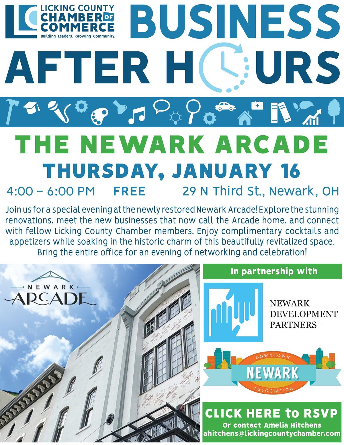 Business After Hours at The Newark Arcade