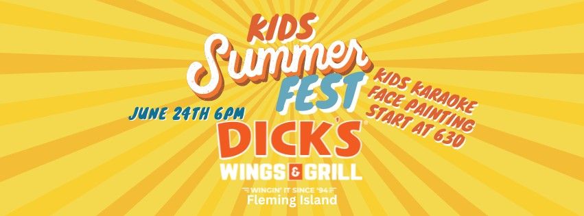 Kids Summer Fest at Dick's Wings Fleming Island 