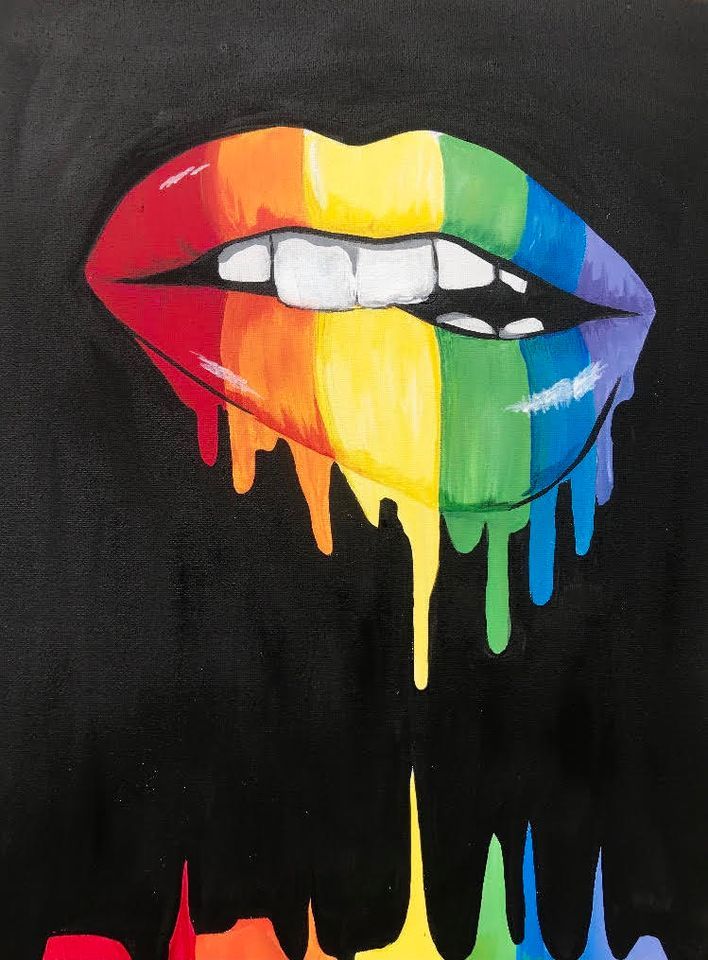 Auckland Paint & Wine Night - Pride Lips