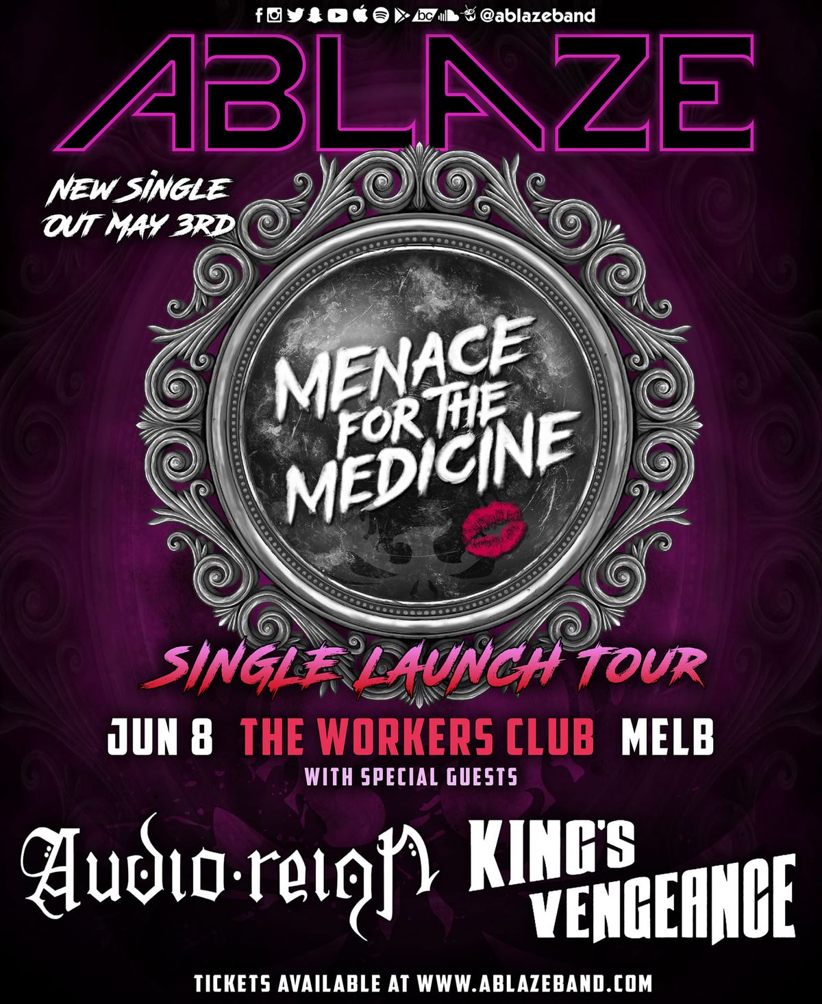Ablaze 'Menace For the Medicine' Single Launch w\/ Audio Reign (ADL) & King's Vengeance