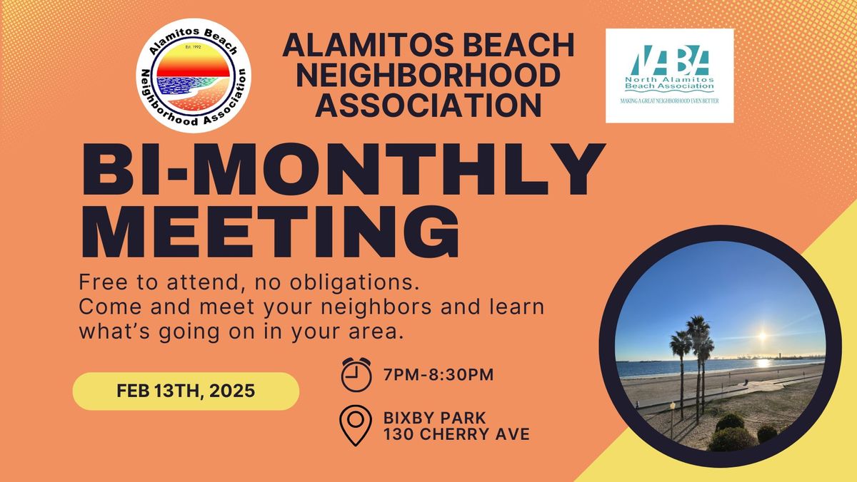 Alamitos Beach Bi-Monthly Neighborhood Meeting