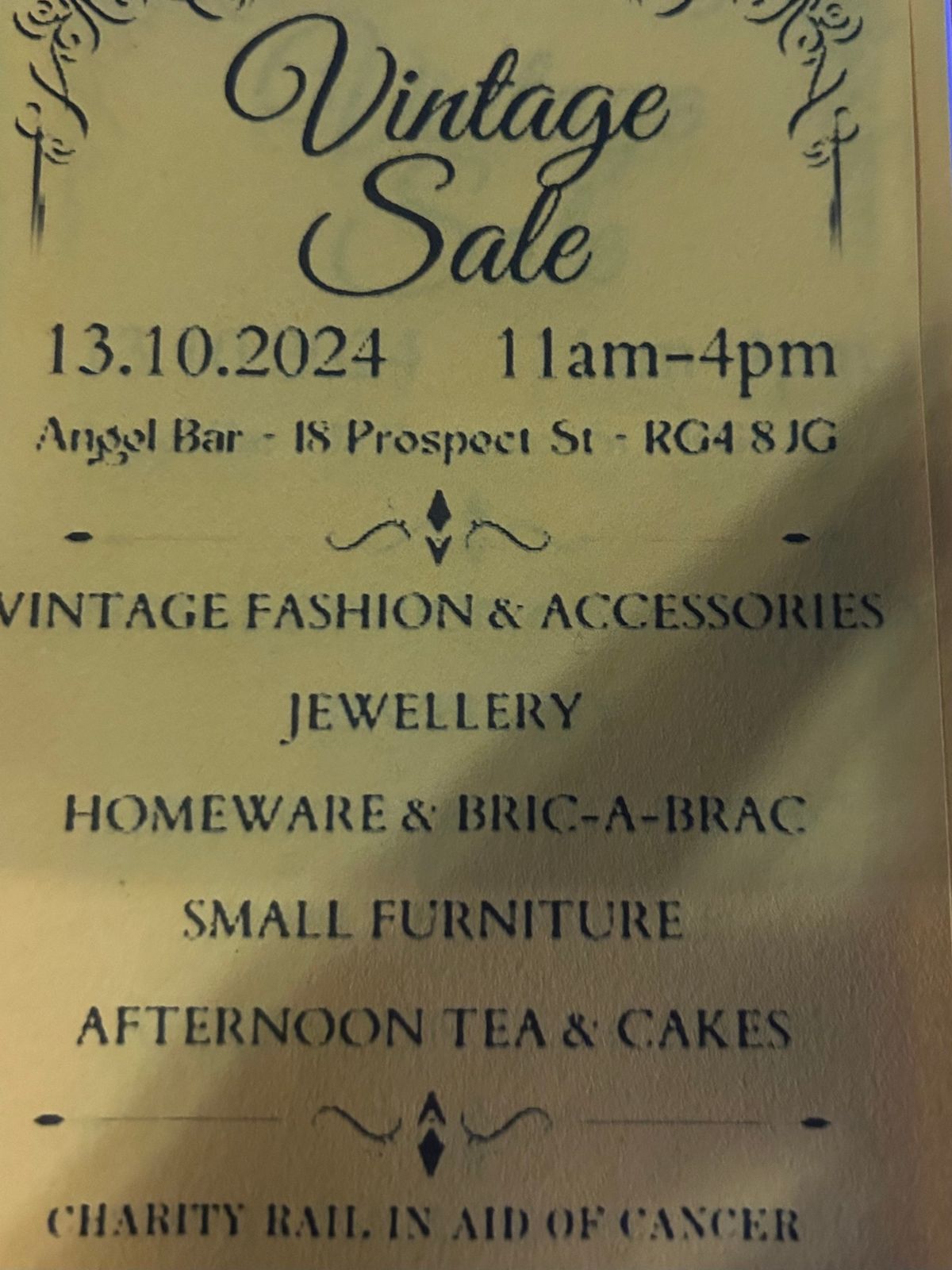 Vintage Sale and Cream Teas