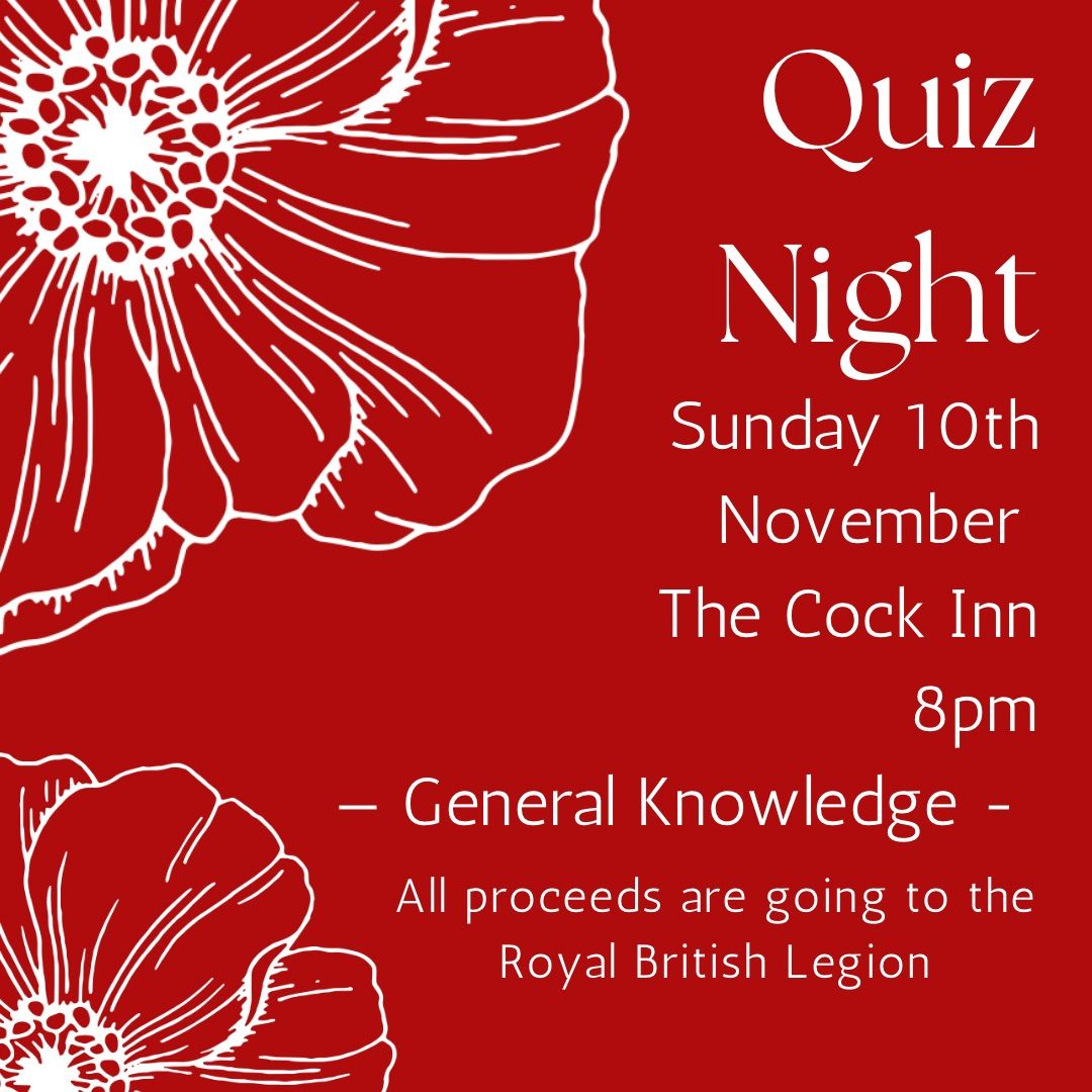 Quiz night for the Royal British Legion \ud83d\udcdd