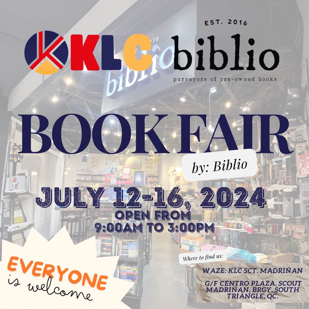 BIBLIO POP-UP BOOK FAIR @ KLC