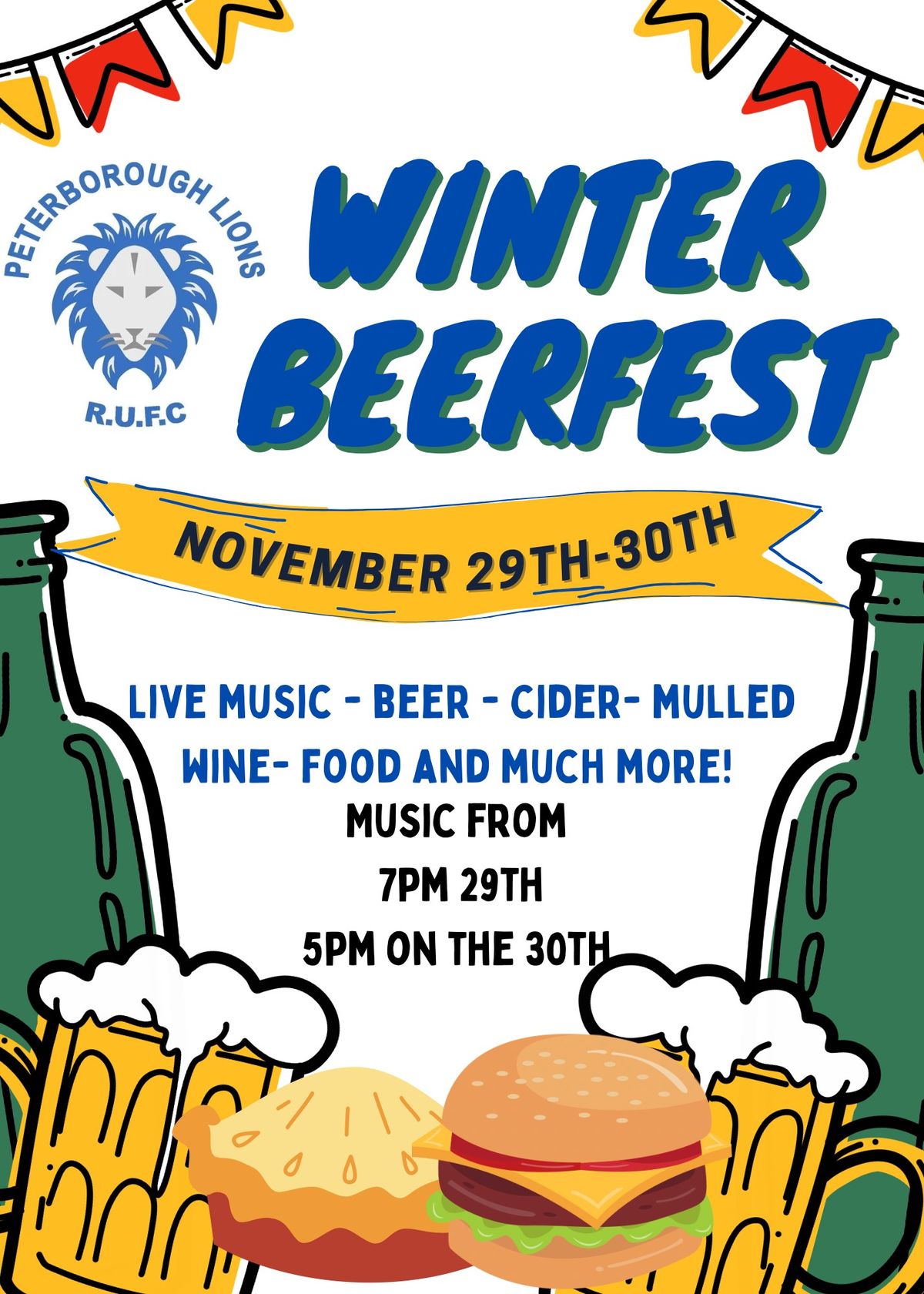 Winter Beer Festival - Peterborough Lions RFC