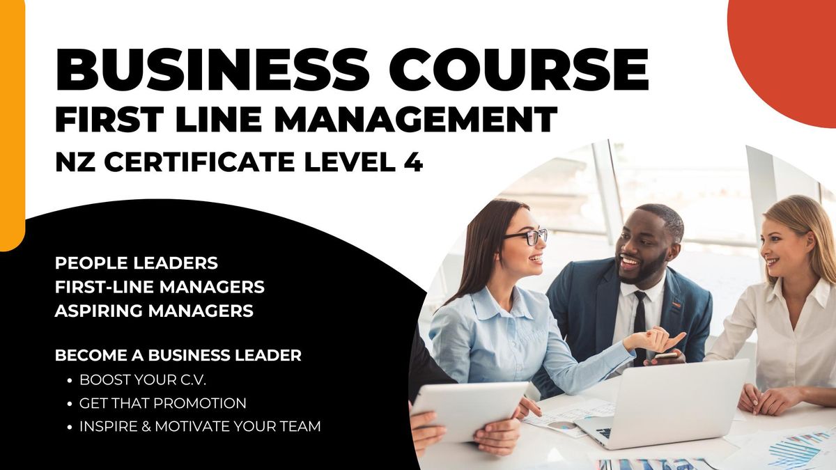 NZ Certificate in Business, First Line Management | 2025 Apply Now