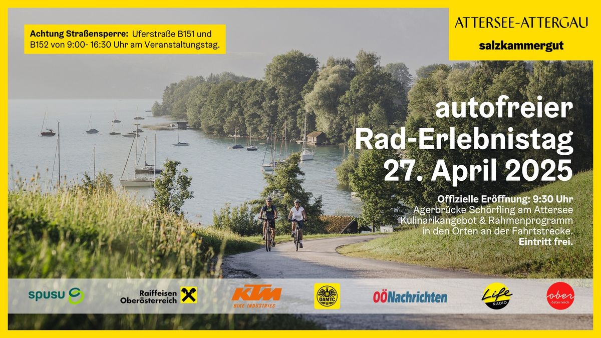 Autofreier Rad-Erlebnistag 2025 am Attersee