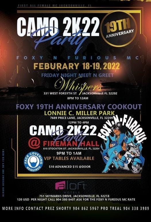 Foxy N Furious MC 19th Annual "Camo 2k22"