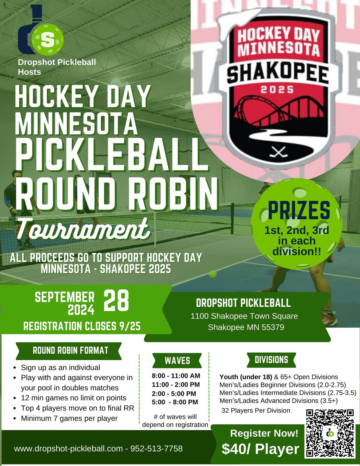 Hockey Day Minnesota Pickleball tournament