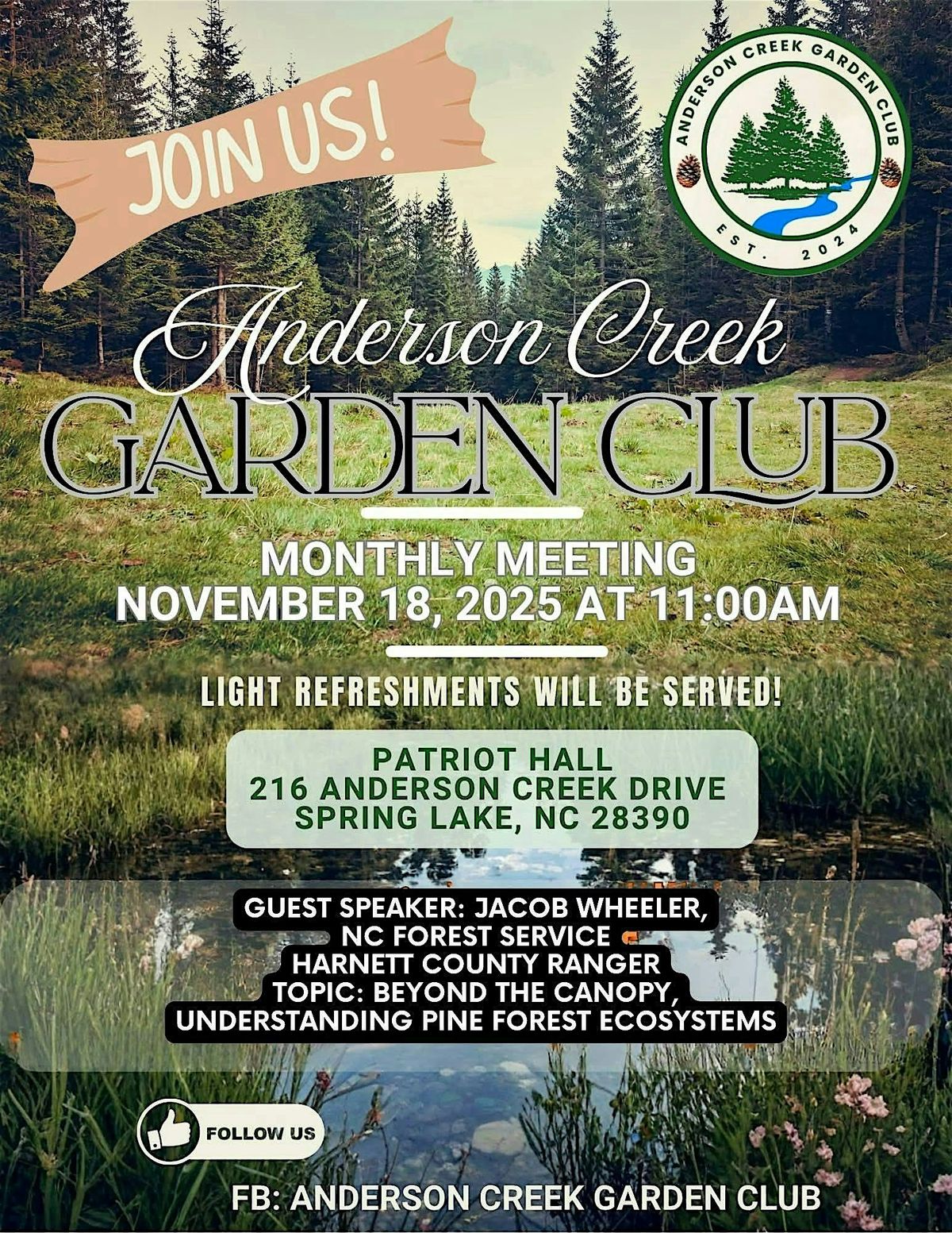Anderson Creek Garden Club Meeting