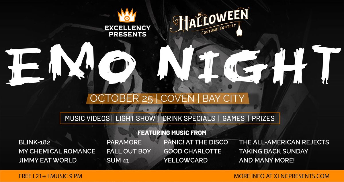 EMO NIGHT Bay City | October 25 at Coven