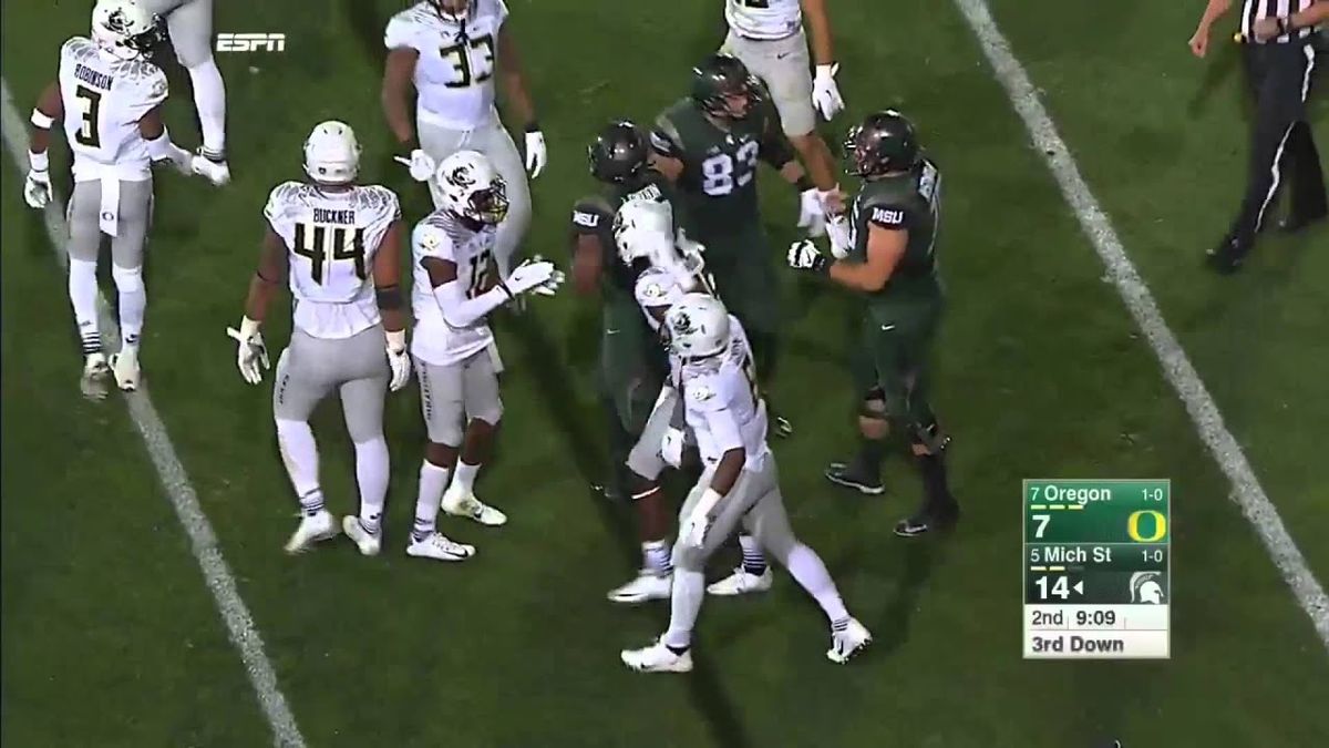 Michigan State Spartans at Oregon Ducks Football